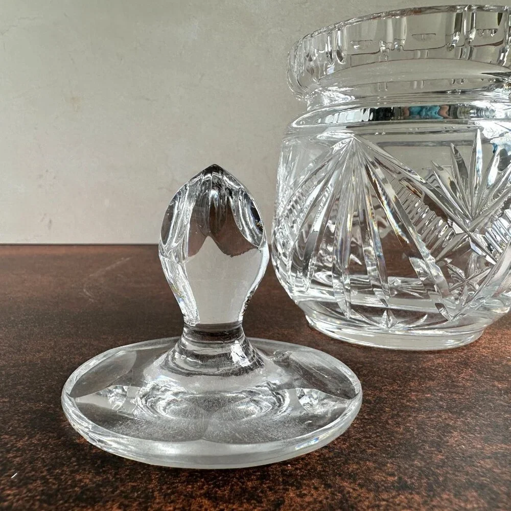 Vintage Cut Crystal Candy Jar with Lid